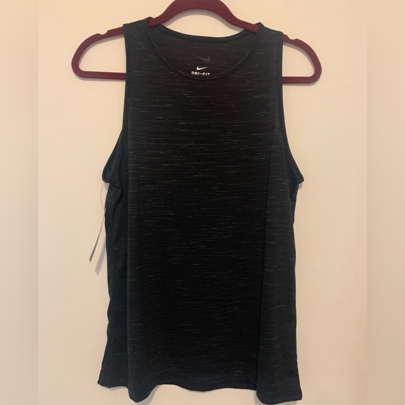 NWT - Nike Dri-Fit - Black Heather Tank Top - Size: Medium - Picture 1 of 7